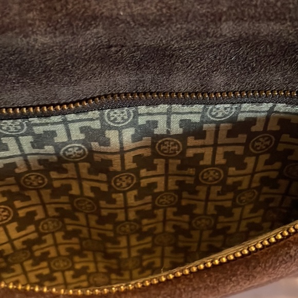 Suede chocolate brown  Tory Burch bag with removable straps - Picture 7 of 9